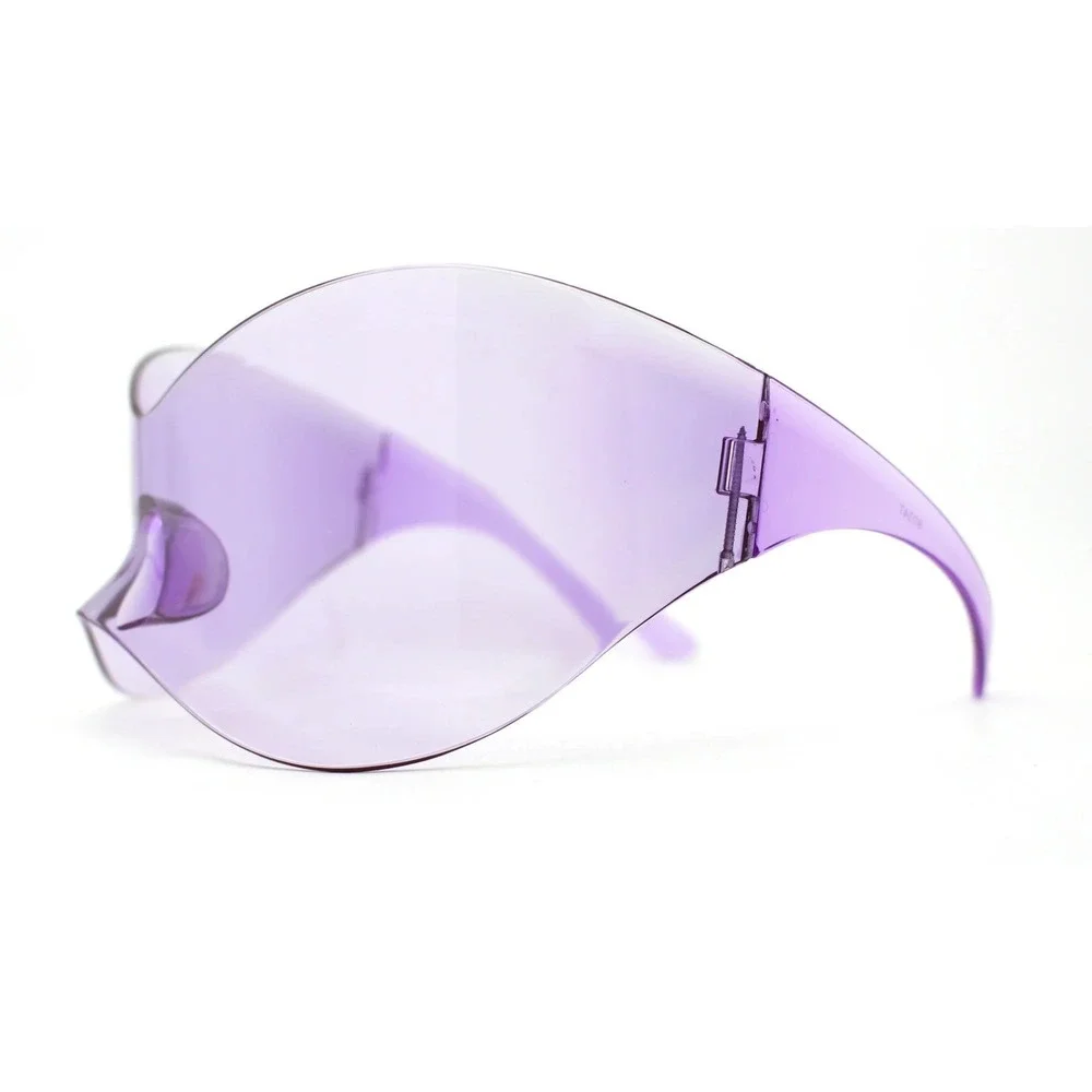 Women‎ Sunglasses Oversized XXL Futuristic Cyclops Glasses Purple Lens Fashion